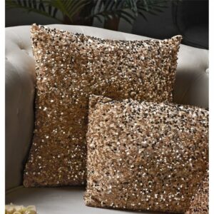 Cojín Lentejuelas Beige