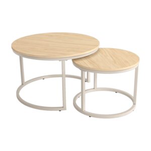 Set 2 Mesas Alpin Marfil