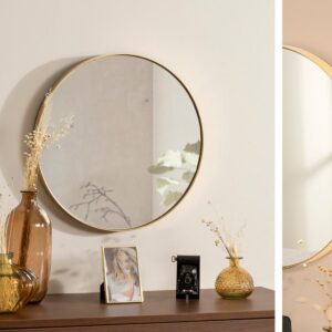 Espejo Redondo Marco Fino Dorado NUEVA COLECCIÓN