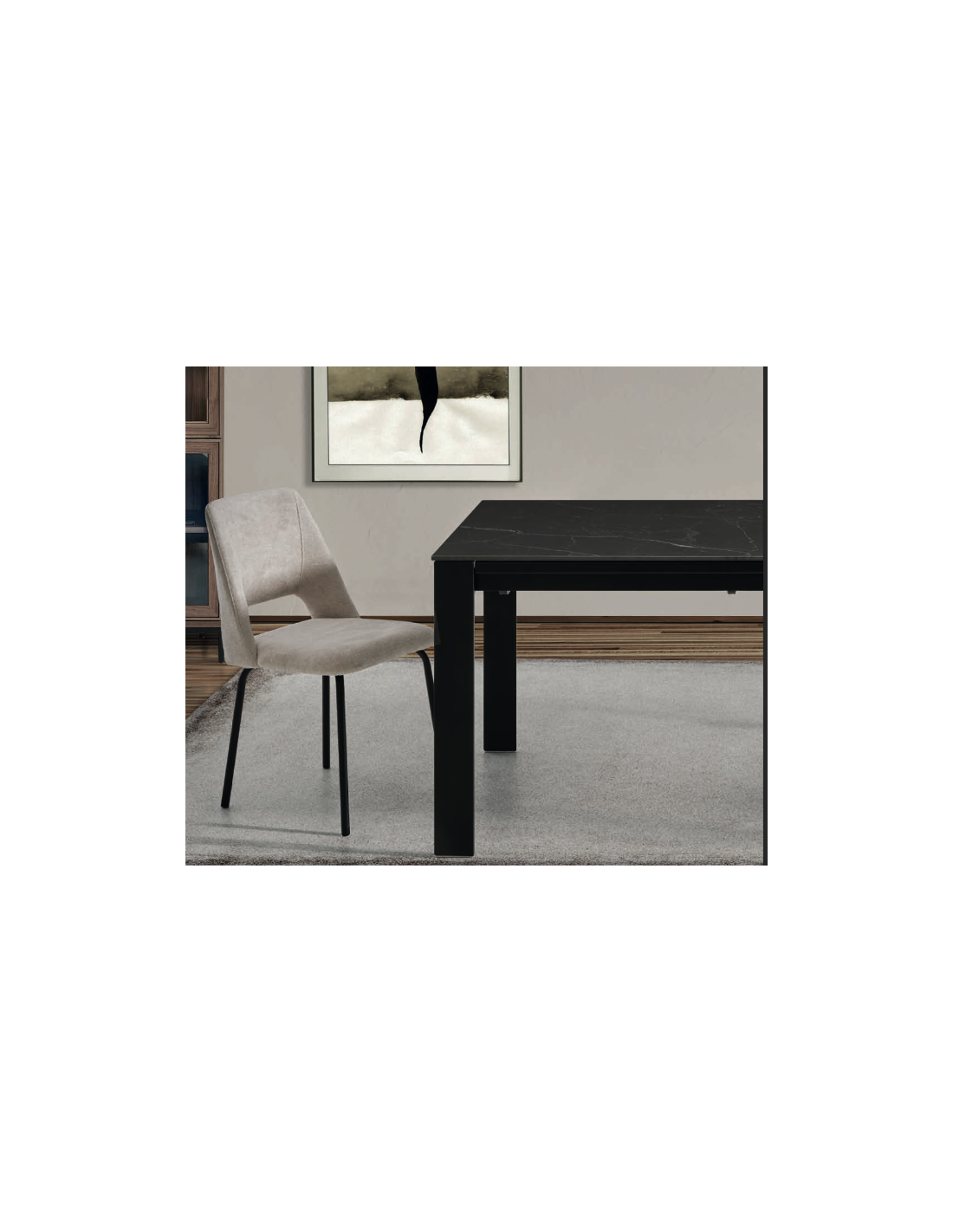 Mesa Alta Enzo 140/180 Extensible Solid Negro - Imagen 4