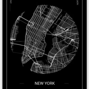 Cuadro Cristal Mapa New York