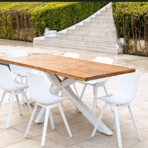 Silla Rosanna Blanca Aluminio