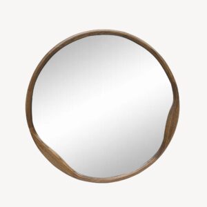 Espejo Circular Madera Nogal 120cm