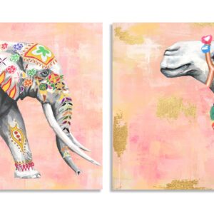 Cuadros Pan Oro Elefante/LLama