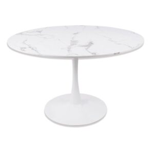 Mesa Gina Efecto Mármol Blanca