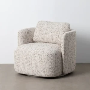 Sillón Giratorio Tejido Beige