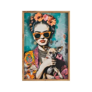 Cuadro Mujer Madera/Cristal