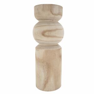 Portavela Madera Natural 30cm