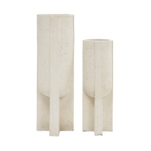 Set 2 Jarrones Piedra Blanco