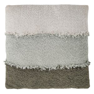 Cojín Tricolor Flecos Verdes 45x45