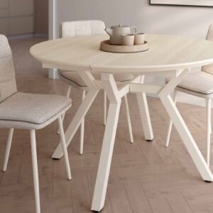 Mesa Comedor Extensible Olmo Cantábrico Roble/Marfil