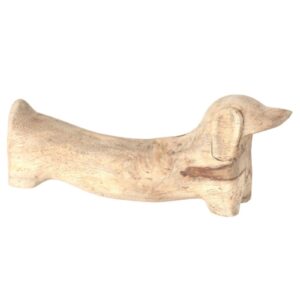 Escultura Madera Dachshund