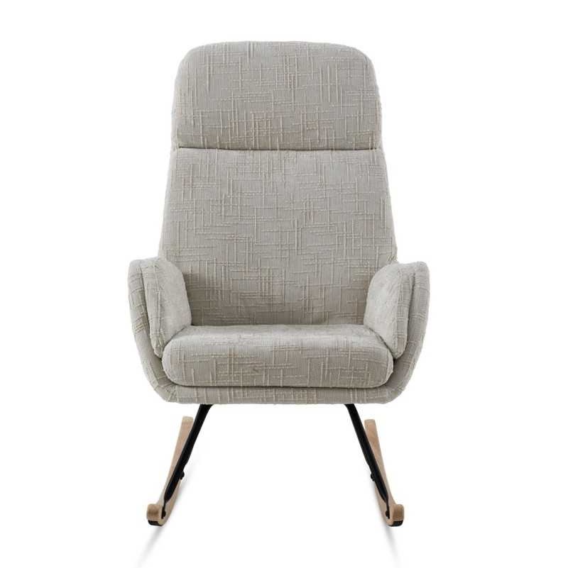 Sillón Balancín Tapizado Blanco - Imagen 5