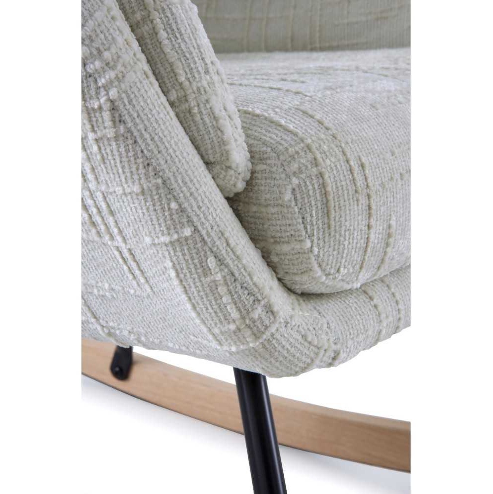 Sillón Balancín Tapizado Blanco - Imagen 2