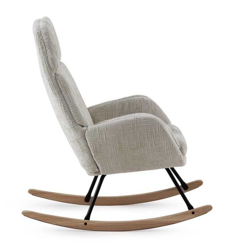 Sillón Balancín Tapizado Blanco - Imagen 4