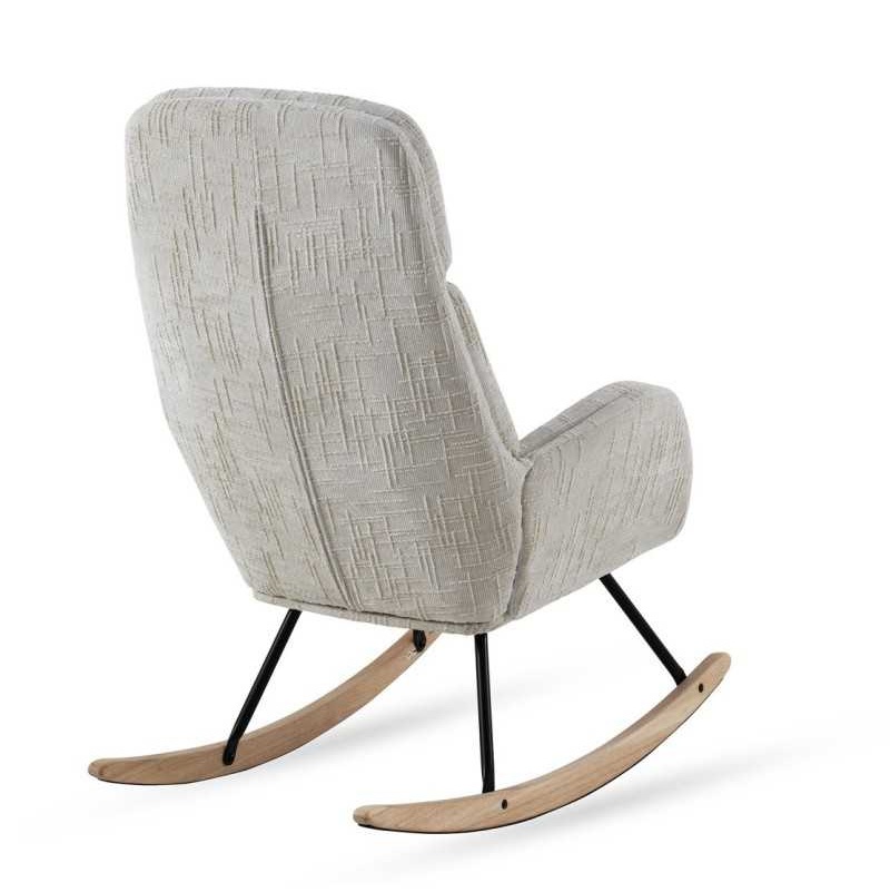 Sillón Balancín Tapizado Blanco - Imagen 3