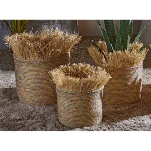 Set 3 Maceteros Fibra Natural Arcoiris