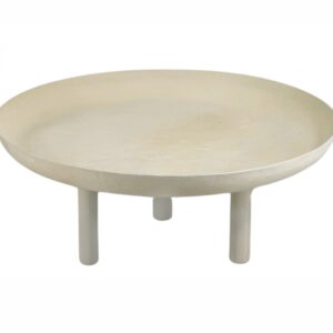 Centro Metal Redondo Beige