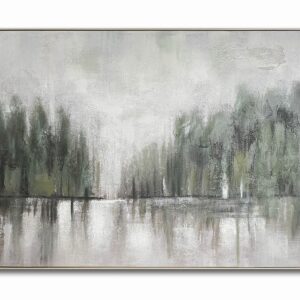 Lienzo Orilla Rio Tonos Verdes