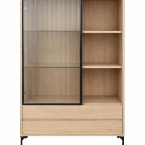 Vitrina 1P.+2CAJ. Roble Antracita