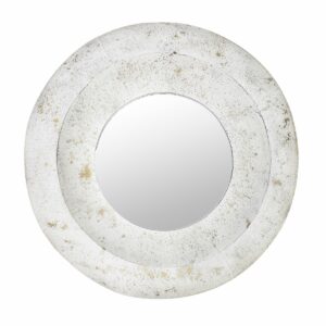 Espejo Metal Blanco Ø98