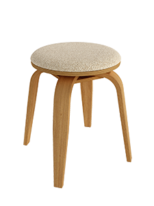 Taburete Giratorio Jaco Madera/Tapizado