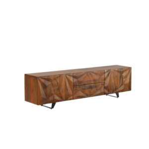 Mueble Tv 2 Puertas y 2 Cajones Madera Maciza