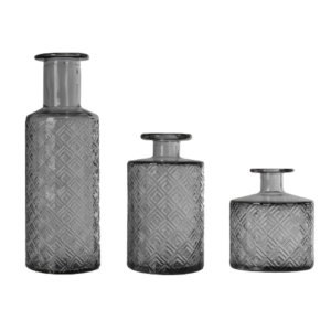 Set de 3 Floreros Color Gris