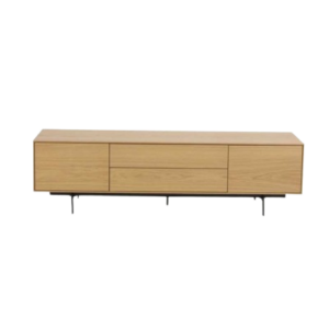 Mueble Tv 2 Puertas y 2 Cajones Chapado Roble