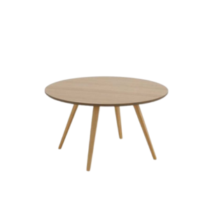Mesa Centro Ø80cm Contrachapado Roble