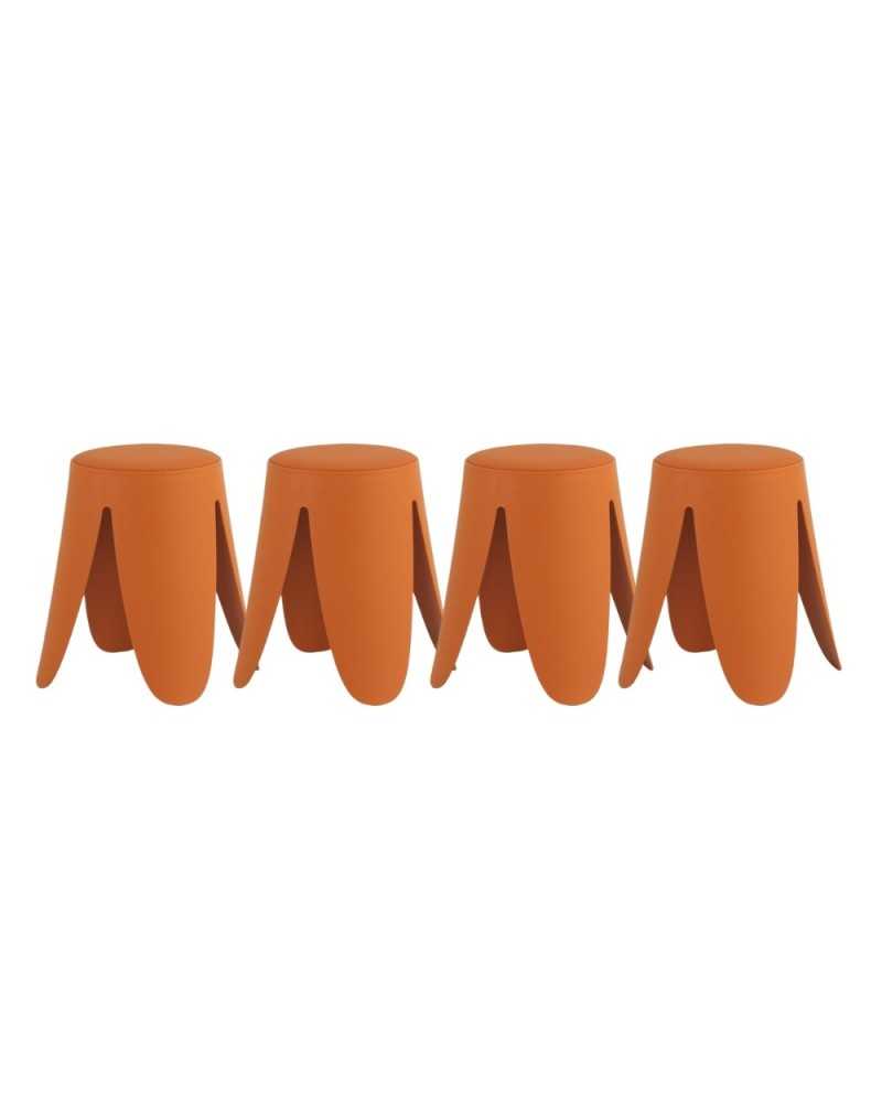 Taburete Bajo Naranja