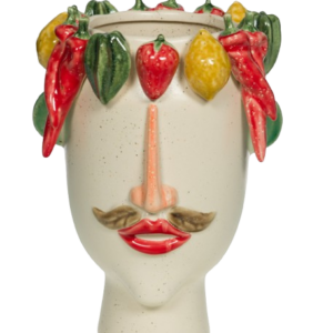 Jarrón Rostro Decorativo