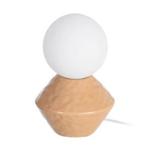 Lámpara Sobremesa Beige Cerámica