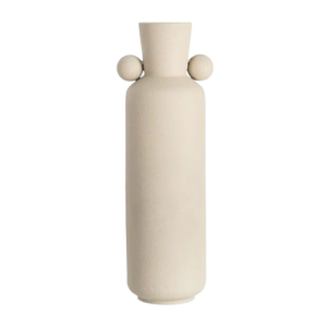 Jarrón Beige Metal