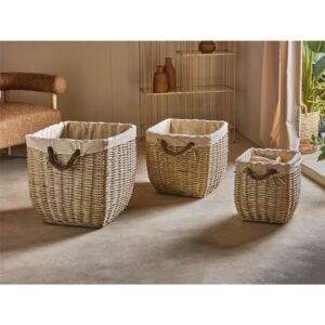 Set de 3 Contenedores Mimbre Interior Yute