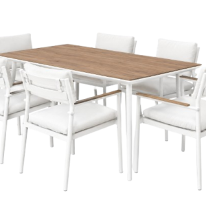 Set Bayo Comedor Aluminio Blanco