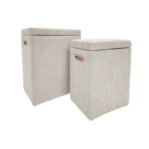 Set de 2 Cestas Almacenaje Tapa y Asas 60 cm- Próximamente