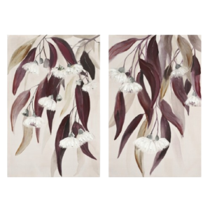 Set de 2 Óleo 50% Flores Eucalipto 60X90cm - Próximamente