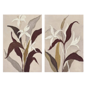 Set de 2 Óleo 50% Lirios Blancos 60x80
