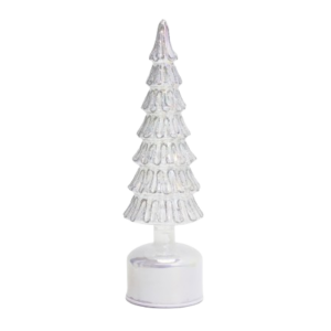 Árbol Cristal Giratorio Luz Plata 33cm- Próximamente