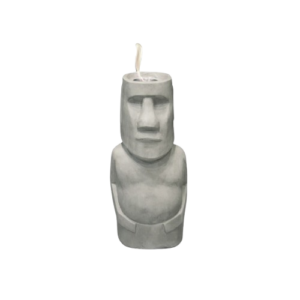 Lámpara De Alcohol Estatua Moai Beige 60cm