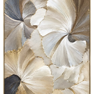 Cuadro Abstracto Flor Relieve Dm Pintado
