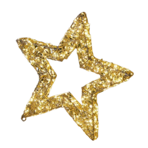 Estrella 3D Oro 35 cm