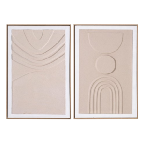 Set 2 Cuadros Óleo Marco Madera 60x90cm