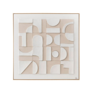 Cuadro Óleo Marco Madera Roble 120x120cm